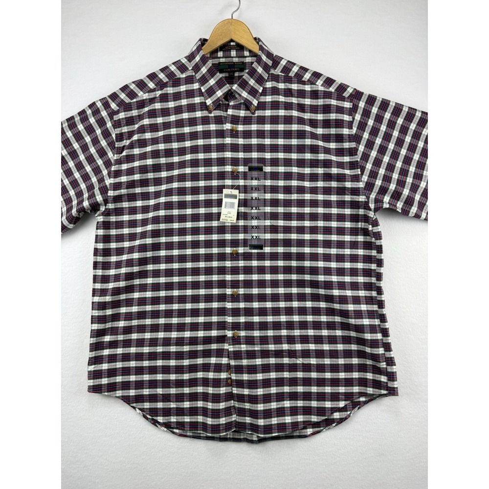 Alexander Julian Colours Men's XXL Multicolor Plaid No Iron Long Sleeve Shirt
